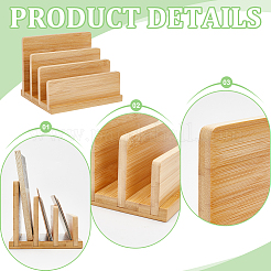 Bamboo Wood Place Card Display Stands&nbsp;ODIS-WH0025-184