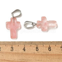 Cherry Quartz Glass Pendants&nbsp;G-Z067-04P-04