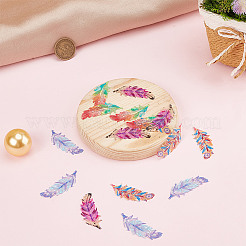 DIY 430 Stainless Steel Feather Dangle Earring Making Kit&nbsp;DIY-DR0001-43