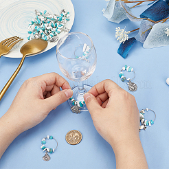 18Pcs 18 Styles 316 Surgical Stainless Steel Wine Glass Charms&nbsp;AJEW-FG00002