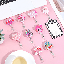 9Pcs Acrylic & ABS Plastic Badge Reel&nbsp;HJEW-ME00145