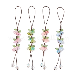 4Pcs 4 Colors Handmade Lampwork Hanging Ornaments&nbsp;HJEW-TA00384