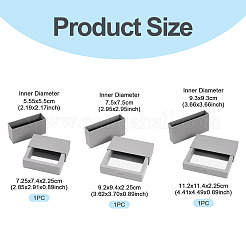 3 Bags 3 Styles Square Transparent PE Thin Film Suspension Jewelry Display Box&nbsp;CON-TA0001-38F
