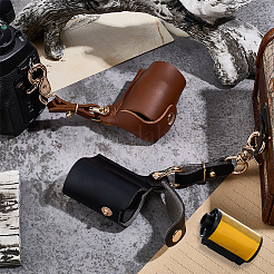 2Pcs 2 Colors Rectangle PU Leather Camera Film Case Pendant Decoration&nbsp;AJEW-CL0002-26