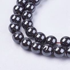 Non-magnetic Synthetic Hematite Bead Strands&nbsp;X-G-R193-19-8mm
