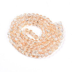Transparent Crackle Glass Bead Strands&nbsp;GLAA-T025-8mm-02I