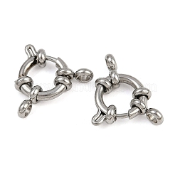 304 Stainless Steel Spring Ring Clasps&nbsp;STAS-B095-03P-01