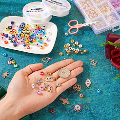 DIY Evil Eye Bracelet Making Kit&nbsp;DIY-TA0004-42