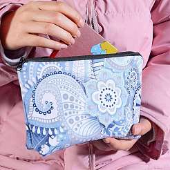6Pcs 6 Colors Polyester Tarp Zip Cosmetic Pouches&nbsp;ABAG-SZ0001-25