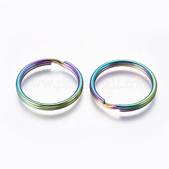 Ion Plating(IP) 304 Stainless Steel Split Key Rings&nbsp;STAS-G201-08B-M