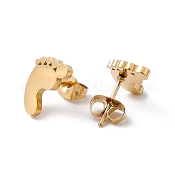 304 Stainless Steel Footprint Stud Earrings for Men Women&nbsp;EJEW-E163-08G