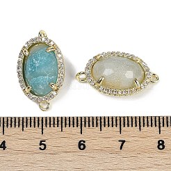 Natural Flower Amazonite Faceted Oval Links&nbsp;G-B126-07G-15
