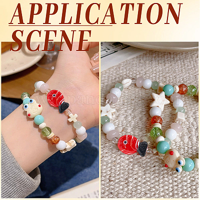 20Pcs 2 Styles Handmade Lampwork Beads&nbsp;LAMP-PA0001-33-1