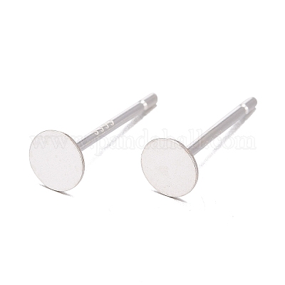 925 Sterling Silver Stud Earring Findings&nbsp;STER-S002-44-1