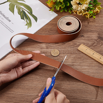 2.5M Double Face Litchi Pattern Imitation Leather Cord&nbsp;LC-WH0006-08B-1