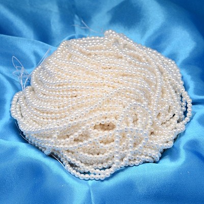 Round Shell Pearl Bead Strands&nbsp;BSHE-L011-3mm-A013-1