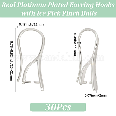 30Pcs Brass Earring Hooks&nbsp;KK-BBC0022-67-1