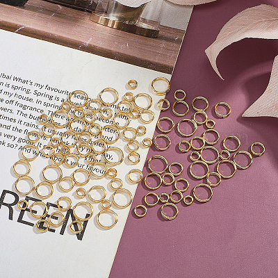 100Pcs Brass Split Rings&nbsp;FIND-HY0005-04B-1