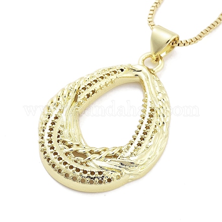 Brass Pendants Necklace NJEW-B101-02G-03-1