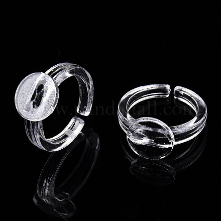 Transparent Acrylic Open Cuff Ring Components&nbsp;TACR-ZX018-10A-1