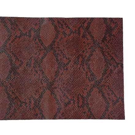 Snakeskin Pattern PU Leather Fabric DIY-XCP0002-54C-1