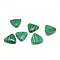 Synthetic Malachite Gemstone Cabochons, Triangle, 9.5~10x10x5.5mm