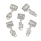 Brass Pinch Bails, Platinum, 32x13mm, Hole: 8mm
