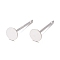925 Sterling Silver Stud Earring Findings, with 925 Stamp, Silver, 11.5x4mm, Pin: 0.7mm
