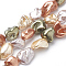 Shell Pearl Beads Strands, Nuggets, Colorful, 15~26x10~20x8~15mm, Hole: 0.8mm, about 20~25pcs/strand, 15.7 inch