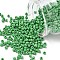 8/0 Glass Seed Beads, Opaque Colours Seed, Round, Pale Green, Size: about 3mm in diameter, hole:1mm, about 2222pcs/100g