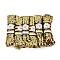 Polyester Ribbons, Wave Shape, Gold, 7~8mm, 15yard/bundle, 6bundles/bag