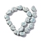 Ocean Series Glazed Porcelain Beads, Glossy Ceramic Beads, Conch, Pale Turquoise, 20.5~21x16.5~17x8~8.5mm, Hole: 2mm, about 18pcs/strand, 14.02''~14.06''(35.6~35.7cm)