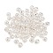 Brass Beads, Hollow Round, Silver, 6x5.5mm, Hole: 2mm