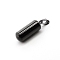 304 Stainless Steel Pendants, Capsule Shape, for Portable Mini Refillable Perfume Bottle, Black, 27.5x9.5mm, Hole: 3.5x5.5mm, Capacity: 1ml