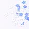 Ornament Accessories Disc Plastic Paillette Beads, Sequins Beads, Flower, Light Sky Blue, 7x7x0.2mm, Hole: 1mm, about 30000pcs/500g