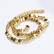 Electroplate Non-magnetic Synthetic Hematite Beads Strands, Rectangle, Golden Plated, 8x4x2mm, Hole: 1mm, about 98~102pcs/strand, 15.5 inch(39.5cm)