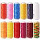 12Rolls 12 Colors Waxed Polyester Cord&nbsp;YC-SZ0001-03A-1