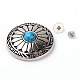 Alloy & Imitation Turquoise Craft Solid Screw Rivet&nbsp;PALLOY-WH0084-09B-1