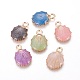 Alloy Enamel Pendants&nbsp;PALLOY-F224-09G-1