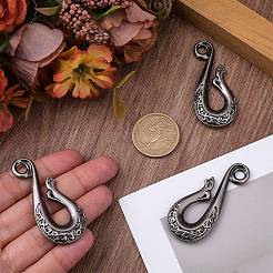 3Pcs Alloy S-Hook Clasps&nbsp;FIND-CP0003-47AS