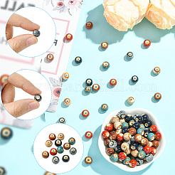 180Pcs 6 Colors Handmade Porcelain Beads&nbsp;PORC-SC0001-21A