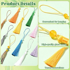 50Pcs 10 Colors Polyester Tassel Decorations&nbsp;OCOR-YW0001-26