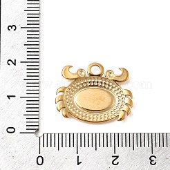 304 Stainless Steel Pendant Cabochon Settings&nbsp;STAS-B113-09G-06