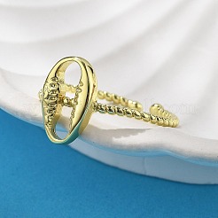 Brass Cuff Rings for Women&nbsp;RJEW-C123-08A-G