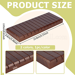 2Pcs 2 Colors Pine Wood Slotted Display Stands for Postcard&nbsp;ODIS-BC0001-36