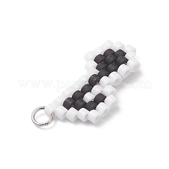 Glass Seed Beaded Musical Note Pendants&nbsp;PALLOY-MZ01050