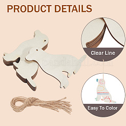 Unfinished Blank Wooden Big Pendants Kit&nbsp;WOOD-WH20014-003D