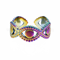 Evil Eye Lucky Cuff Rings&nbsp;RJEW-N038-023