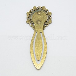 Tibetan Style Bookmark Cabochon Settings&nbsp;TIBE-S154-AB-NR