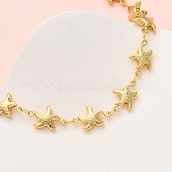 Beach 304 Stainless Steel Sea Animals Link Chain Necklaces for Women&nbsp;NJEW-G178-04G-01
